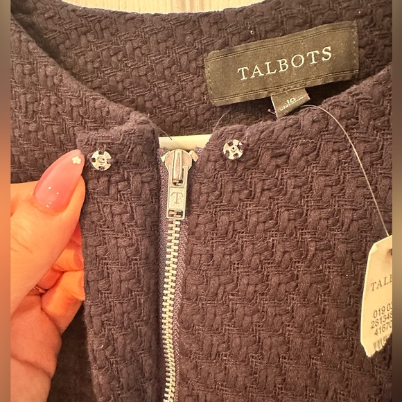 Talbots - Textured Zip Up Blazer - Picture 3 of 7